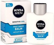 NIVEA MEN Sensitive Cooling Post Shave Balm with Zero Percent Alcohol (100 ml) After Shave Balm for Men, Men's Skin Care and Shaving Essentials