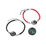 ZMJK Colourful Sun Moon Bracelets for Women Luminous Bracelet Couples Bracelet Luminous Glowing in The Dark Star Bracelet for Men, 8in, Metal, glass