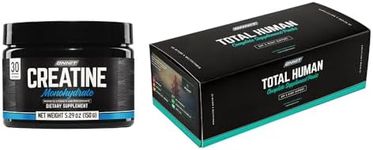ONNIT Total Wellness & Performance Bundle: Total Human Multivitamin Packs (30-Day Supply) + Creatine Monohydrate Powder (30 Servings), IGEN Non-GMO Tested Energy, Focus & Strength, Pack of 2