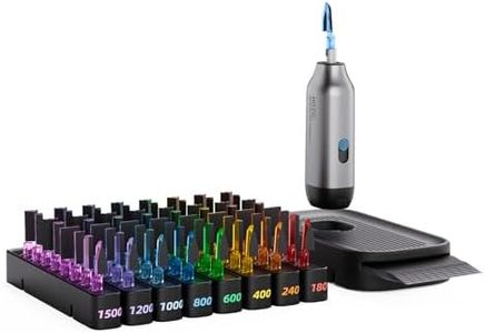 HOZO NeoSander Premium Combo – Mini Reciprocating Detail Sander Kit with 64 Color-Coded Sanding Heads, Charging Dock & Basic Sandpaper Set, Gift Idea for 3D Printing, Model Makers & DIY Enthusiasts