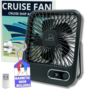 Nordmoose Cruise Fan Cabin Approved - USB Rechargeable, Battery Powered Portable Travel Fan for Sleeping
