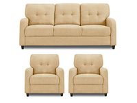 Adorn India Astor 5- to 6-Person Sofa Set (Beige, Wood)