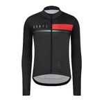 GCRFL Winter Men's Cycling Jersey Cold Weather Cycle Tops Bicycle Clothing Bike Jacket Thermal Cycling Softshell Windbreaker, Black/Red, X-Large