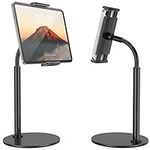 TRYONE Tablet Stand, Gooseneck Tablet holder, 360 Degree Rotating Phone Holder Desk Stand, Flexible Desktop Tablet Stand for iPad, iPhone, Switch, Samsung Tab, 4.7-11" Devices and All Smartphones