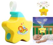 SHUDAUSHI® Little Angel Musical Projector Toy for New Born Baby, 3D Star Projector for Baby Sleep, Baby Sleeping Night Toy with Soft Music Light Show Toy Gift for New Born Baby Return Gift Toy & Games