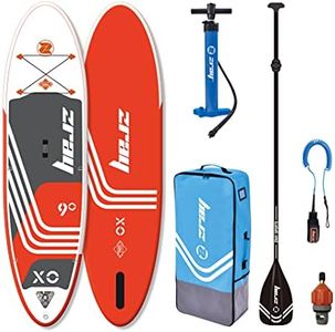 Zray - SUP Stand Up Paddle Gonflable X-Rider Young 9' - PB-ZX0E - Planche Gonflable Dropstitch - Leash, Pagaie, Pompe, Sac de Transport et Kit - Option Siege Kayak - Jusqu’à 85kg - 167l - 275x71x13cm