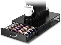 SYSYLY Coffee Pod Holder Storage Drawer Compatible with Nespresso Vertuo Capsules,40 Pod Capsule Holder, Compact Under Coffee Pot Storage, Office or Home Kitchen Counter Organizer