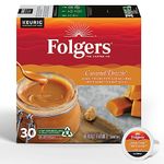 Folgers Caramel Drizzle Flavoured Coffee, Single-Serve K-Cup Pods For Keurig Coffee Makers, 30 Count (Pack of 1)