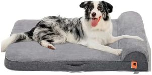 MEWOOFUN Orthopedic Dog Crate Bed Medium Size Dog, Small Dog Sofa Washable Dog Couch with Egg Crate Foam and Removable Cover, Waterproof Lining and Anti-Slip Bottom, Pet Bed(Grey,L)