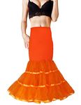 SHIMALY Women Mermaid Wedding Petticoat Fishtail Underskirt Trumpet Crinoline for Mermaid Wedding Dress (L-XL, Orange)