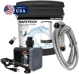 Safetech Tankless Water Heater Flushing Kit with Premium Braided Hoses, Mag Drive Pump, and Instructions