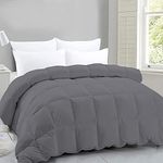 Indian Kingdom - 400 GSM Winter Proof Comforter Premium Collection Quilted Comforter (60" x 90" Inches/152cm x 228cm) - Single Bed Comforter|Dark Grey