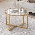 Evajoy Glass Coffee Table, 27.6" Go