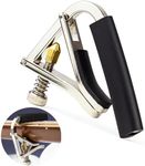 Guitar Capo Wrotgt Capo for Acoustic Guitar 6 String Quick Change Kapo for Electric Guitar Acoustic Guitar Metal Guitar Tuner Clip on Guitar Kapos Fret Capo for Acoustic and Electric Guitars (Silver)