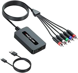 Male Component to HDMI Converter Cable for DVD/STB/VHS with Female Component Output to Display on HDTVs,1080P YPbPr to HDMI Converter, RGB to HDMI Converter, Component Input HDMI Output Converter