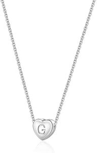 Monily Initial Necklace for Women Tiny Letter G Heart Choker Necklace for Women Dainty Silver Necklace Christmas Gifts