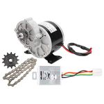 12V 250W Electric Gear Motor, Dc Motor Electric Geared Motor, Bicycle Bike Scooter Gear Reduction Brushed Electric Bike Motor Conversion Kit