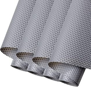 Protector de Plastico de 4 Rollos, Protector Muebles Fregadero, Cubre Cajones Antideslizante para Forrar Armarios de Cocina Color Gris
