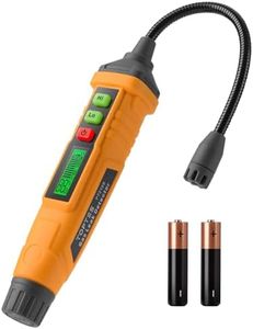 TopTes PT210S Gas Leak Detector, Natural Gas Detector with 4-inch Probe, Propane Leak Detector Locating Combustible Gases Like Natural Gas, Methane for Home, Measures%LEL (Incl. Batteries) - Orange