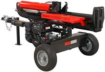 XtremepowerUS 25-Ton Hydraulic Dual Position Log Splitter Horizontal Full Beam Steel Wedge w/Catcher Rapid Auto Return Ram System 196cc