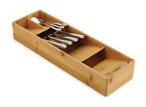 Joseph Joseph Drawer Store - Compact Cutlery Drawer Organizer, 5 compartments, holds 24+ pieces - Bamboo