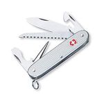 Victorinox 53964 Farmer Pocket Knife, Silver Alox, silver alox, ribbed