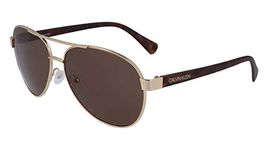 Calvin Klein Men's Ck19316s Sunglasses, Gold/Tortoise/Tortoise, 60 mm