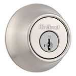 Kwikset Single Cylinder Deadbolt with SmartKey, Satin Nickel Finish Lock