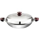 Buffalo Stainless Steel Flat Bottom Wok (38cm)