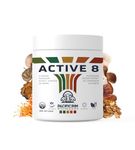 Active 8 Mushroom Extract Powder 125 grams of Organic Lion's Mane, Reishi, Cordyceps, Maitake, Shiitake, Turkey Tail, Chaga, and Himematsutake - Performance Supplement