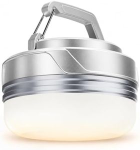 AODHGR Camping Lantern, USB-C Rechargeable Magnetic Light, Silver White