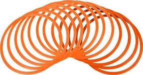 Trademark Innovations Speed & Agility Training Rings with Carrycase (Set of 12), 16", Orange