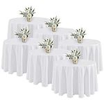 Fitable 6 Pack White Round Tableclo