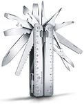 Victorinox Swiss Tool Swiss Army Knife, Large, Multi Tool, 28 Functions, Locking Blade, Case, Silver