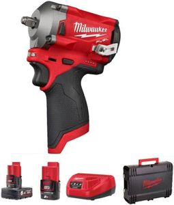 Milwaukee M12 Fuel 12V Impact Wrench Kit – 2.0Ah & 6.0Ah Batteries