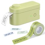 Makeid Label Maker Machine L1, Sticker Maker Machine with 16mm Tape, Portable Bluetooth Label Printer for Home Office Organization, Compatible Android & iOS, USB Rechargeable(203dpi Green)