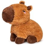 Capybara Microwavable Unscented 1.5 lbs Heating Pad for Women and Kids - Cute Soft Cozy Pillow Plush Heatable Warm Stuffed Animals - Kawaii Hot and Cold Plushie Food Toy- Capybara Gifts for Girls Boys
