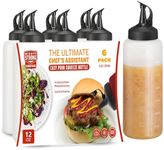 6 Pack Condiment Squeeze Bottles fo