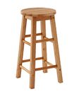 Premier Housewares Bar Stool Tropical Hevea Wood, 61 x 31 cm - Natural