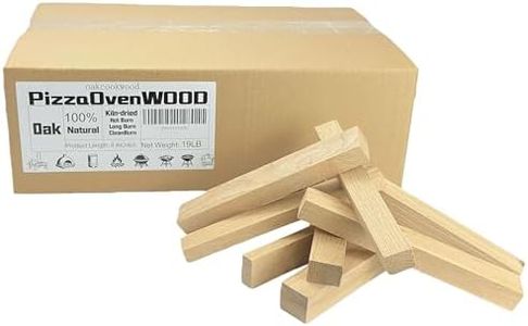 OakCookWood White Oak Wood Splits 8 Inch Thin Cut – Kiln Dried Pizza Oven Wood for Ooni, Gozney, Portable Ovens & Small Grills – Fast Heat Cooking Fuel – 19 LB Box