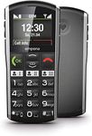 Emporia Simplicity Mobile Phone 2 Inch Colour Display Large Buttons SOS Button Charging Station M4/T4 Compatible with Hearing Aid Bluetooth Black (Italy)