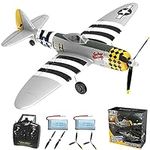 ANBURI RC Plane 4-CH RC Airplane – RC Airplane Ready to Fly Upgrade P47 Thunderbolt Remote Control Airplanes for Beginners Adult with Beginners with Xpilot Stabilization System, & One Key Aerobatic