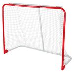 Bauer Deluxe Rec Steel Goal 54 Inch Street Hockey Goal, Red, 137 x 112 x 61 cm