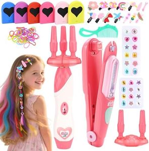 Dreamon Hair Gem Stamper Kit with Automatic Braider, Girl Gift for Age 3-12