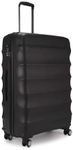 ANTLER - Juno Hard Shell Large Suitcase - Durable, Lightweight & Expandable, 4 Spinner Wheels - Adjustable Handle, TSA Lock, 79cm - Black