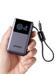 UGREEN Power Bank 10000mAh 45W Fast Charge, 55W for Xiaomi Compact Portable Charger Built-in USB-C Cable, Pocket Size Battery Pack Travel Powerbank with Digital Display for iPhone 17/16 Pro Max