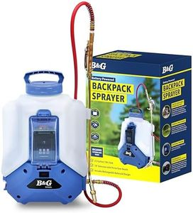B&G Battery-Powered Backpack Sprayer (2.5 Gallon) – Cordless Electric Sprayer with Extenda-Ban Valve & 18” Extension | 21V 5.2Ah Rechargeable Battery | Adjustable 10-95 PSI | Brass Pin-to-Cone Tip