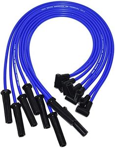 A-Team Performance - Silicone Spark Plug Wires Set BBF FE Big Block - Compatible with Ford Valve Cover 332 351C 351M 352 360 361 370 390 400 427 428 429 460 514 Blue 8.0mm