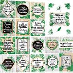 Clabby 17 Pcs Growth Mindset Posters Motivational Posters with Positive Quotes 11.8" x 9" Plant Themed Inspirational Posters for Classroom Teachers Students School Wall Art Decoration