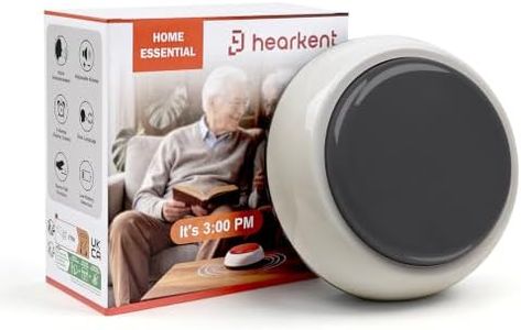 Hearkent Talking Clock for Elderly, English & Spanish Tell Time Date, Black